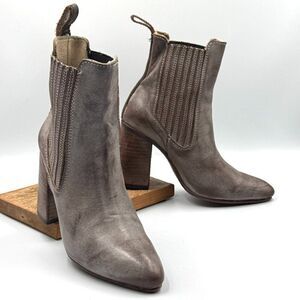 Freebird By Steven Janelle Distressed Leather Ankle Boots